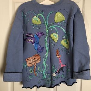 Hand-painted sweatshirt jacket